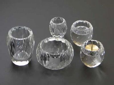 クリスタルガラス 具足5点セットの画像