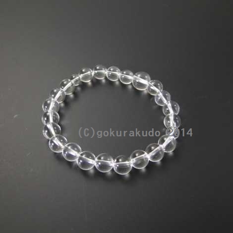 数珠ブレス 水晶8ｍｍ玉の画像