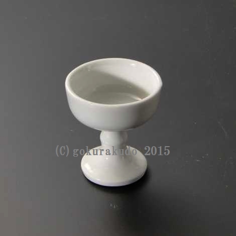 仏飯器・ブッキ（ご飯の入れ物）陶器製 白（中） 画像