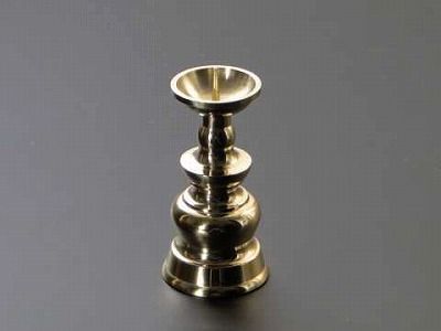 ダルマローソク立て　（2.5寸）　磨きの画像