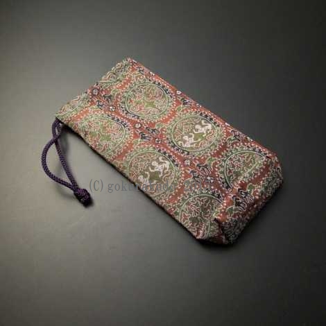 音木袋（5寸までの音木用）茶系正倉院柄の画像