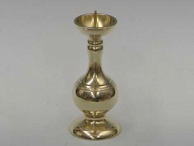 丸型ローソク立て　（みがき）　4寸の画像