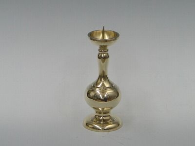 丸型ローソク立て　（みがき）　4.5寸の画像