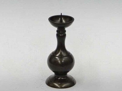 丸型ローソク立て　（色付）　4寸の画像