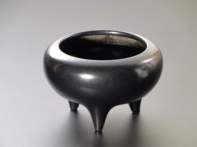 線香立・香炉／鉄鉢香炉（黒色）3.5寸の画像