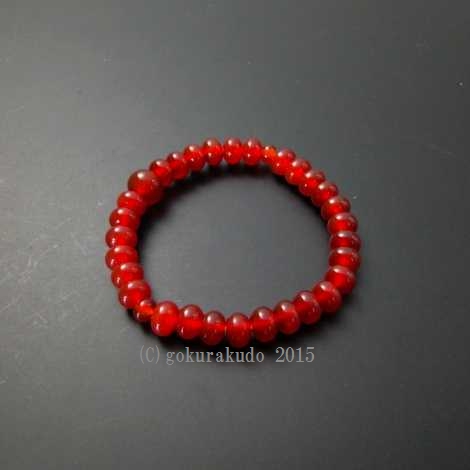 数珠ブレス 総メノウ 扁平玉の画像