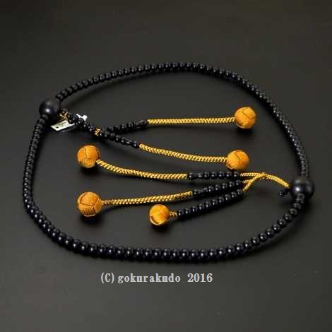 数珠 日蓮宗 尺４ 総すびき黒檀 利休色利休房の画像