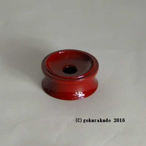 りん台／丸輪台（PC製）　朱　３寸 の画像