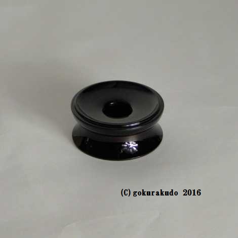 りん台／丸輪台（PC製）　溜　３寸の画像