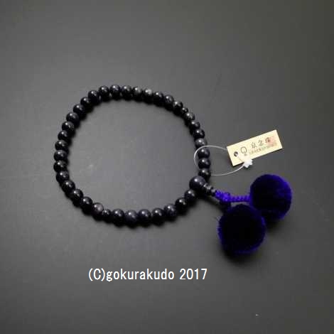 女性用略式数珠 総紫金石 梵天房の画像