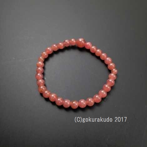 数珠 ブレス インカローズ6mm球の画像