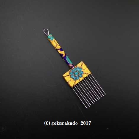 香炉くまで（灰ならし）(小)（紫地+金柄）-Hの画像