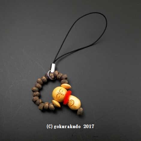 ゆらゆら地蔵ストラップ(木玉入り)の画像