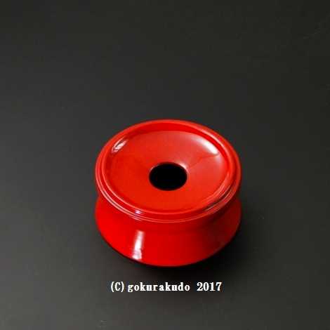  りん台／丸輪台（木製）　朱　３.5寸の画像