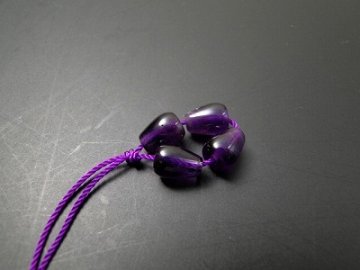 紫水晶のつゆ玉（３分玉）　４コ一組画像