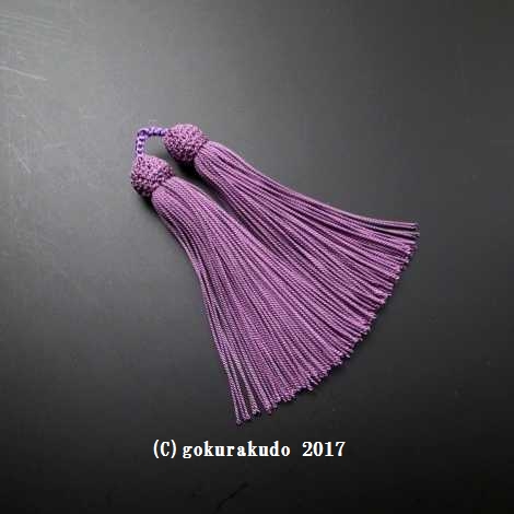 正絹頭付き房軸付き（20番、 あやめ色）2.5匁の画像