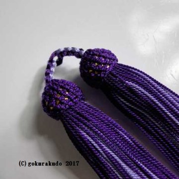 正絹頭付き房軸付き（c12 紫+藤）2.5匁画像
