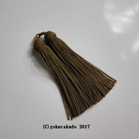 正絹頭付き房軸付き（29番、 利休色）2.5匁の画像