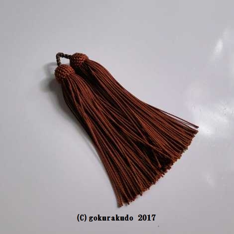 正絹頭付き房軸付き（30番、 赤茶色）2.5匁の画像