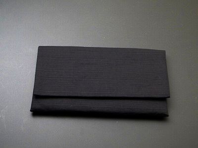 数珠入れ 紬（つむぎ）（大）(1.黒色) sの画像