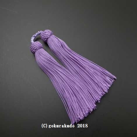 正絹頭付き房軸付き（19番、 藤色）2.5匁の画像
