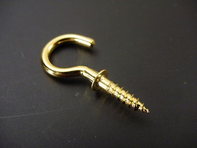 ヒートン 本金メッキ仕上げ （＃１２×２０ｍｍ）の画像