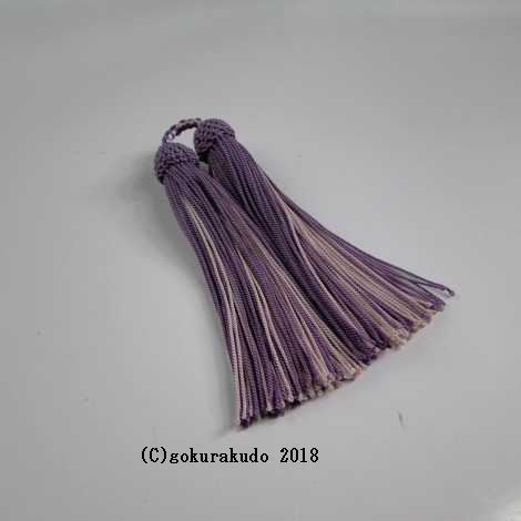 正絹頭付き房軸付き（c10 藤+ピンク）2.5匁の画像