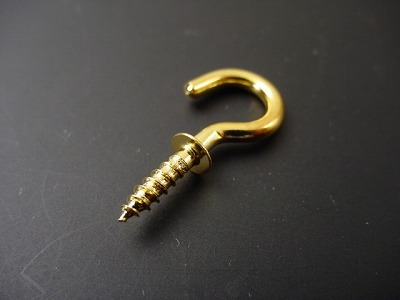 ヒートン 本金メッキ仕上げ （＃１３×１６ｍｍ）の画像