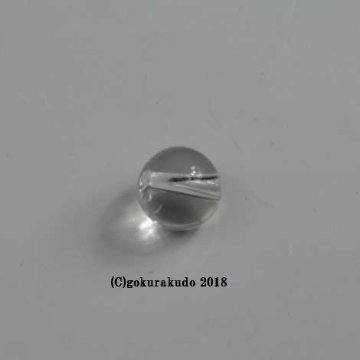 透明水晶の主玉（一本の貫通穴）10ｍｍ玉、１個当たり画像