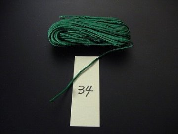 数珠用正絹紐34番（濃いめの緑色、萌葱色）1ｍ当たり画像