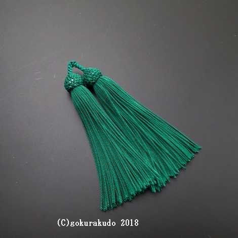 正絹頭付き房軸付き（16番、 ときわ色）2.5匁の画像