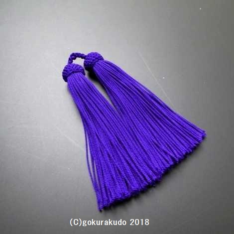 正絹頭付き房軸付き（22番、 紫色）2.5匁の画像