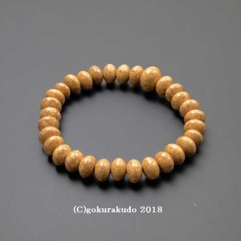 数珠ブレス 総天竺菩提樹 みかん玉仕立 主玉尺玉の画像