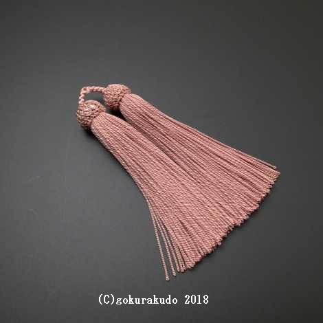 正絹頭付き房軸付き（35番、 灰桜色）2.5匁の画像