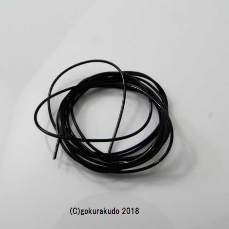 腕輪用　ブラックゴム　直径０．８ｍｍ の画像