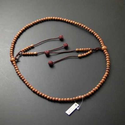 数珠 真言宗 総正梅 尺２ 焦げ茶色利休房の画像