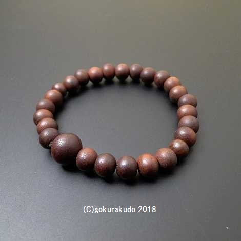 数珠ブレス 総素挽き紫檀 7mm玉の画像