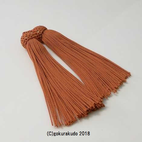 正絹頭付き房軸付き（37番、 レンガ色）2.5匁の画像