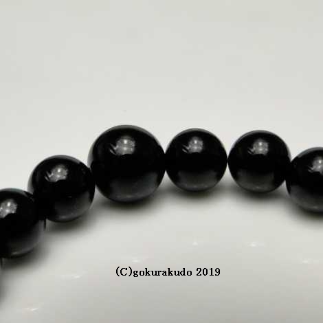 数珠ブレス 総ブラックオニキス（主玉8mm）画像