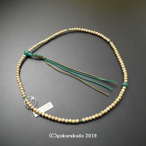 数珠 曹洞宗 主玉(おもだま)星月菩提樹、親・四天・ボサ翡翠(アベン)入り 尺の画像
