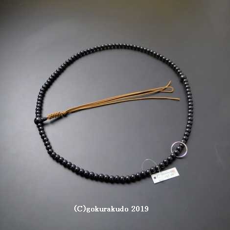数珠 曹洞宗 総黒檀尺2 正絹茶色紐房の画像