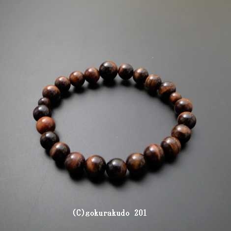 数珠ブレス 総赤虎目 主玉8mmサイズの画像