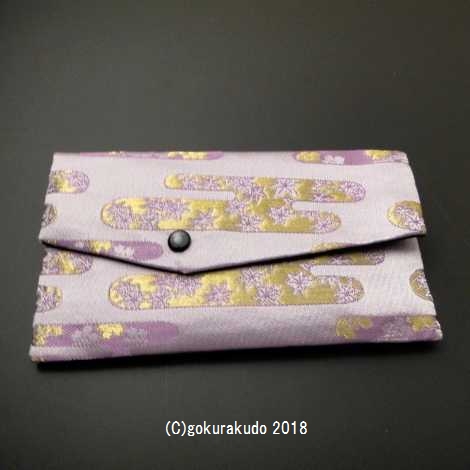 数珠入れ 金襴 D 1番（藤色系）-H の画像