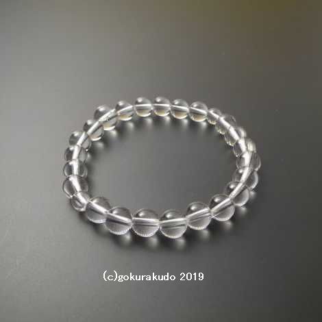 数珠ブレス 総天然本水晶 主玉(おもだま)8mmの画像