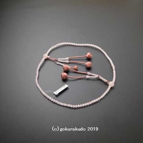 数珠 日蓮宗・法華宗 総ローズクオーツ 8寸 利休房の画像