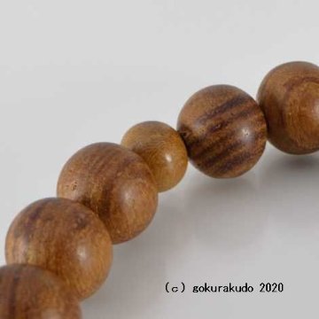 数珠 ブレス素挽き欅(けやき) 、主玉(おもだま)11mm画像