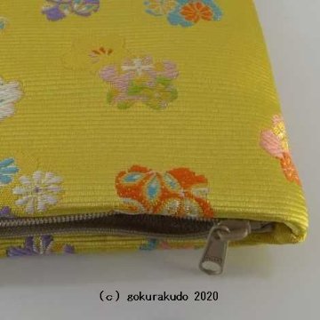 チャック付き中型袋(E)(大型数珠入れ)黄色系色画像