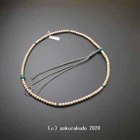 数珠 曹洞宗 主玉(おもだま)星月菩提樹、親・四天・ボサ翡翠(アベン)入り 尺2の画像