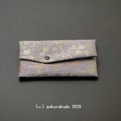 数珠入れ 金襴 D 4番（藤色地に小桜）-Hの画像