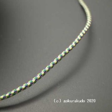 数珠用正絹紐44番(緑っぽい色、明るめ)1ｍ当たり 画像